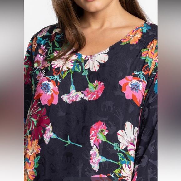 JOHNNY WAS OASIS TANDIS BLOUSE Top Multicolor Size Large - Picture 6 of 10